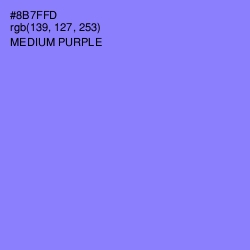 #8B7FFD - Medium Purple Color Image